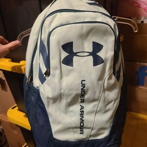 Under Armour Hustle 3.0 Men's Backpack - White and Blue